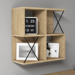 Pakabinama lentyna Kalune Design Extra Square, &scaron;viesiai ruda/juoda