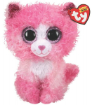 Rožinė garbanota katė TY Beanie Boos Reagan, 15 cm, 36308