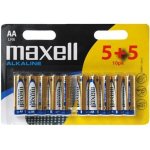 baterijos &scaron;arminės, aa, 1,5 v, "maxell", lizdinė plok&scaron;telė, 10 vnt.