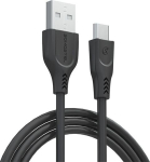 Somostel USB laidas microUSB 3.1A 30W 1m Greitas Įkrovimas QC3.0 juodas SMS-BT03