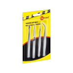 Pincetų rinkinys &bdquo;Fixpoint 77101&ldquo; 4 vnt.. sidabrinė
