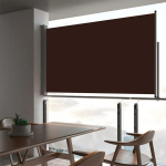I&scaron;traukiama &scaron;oninė kiemo pertvara vidaXL, 140 x 300 cm, ruda