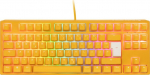 Ducky One 3 Yellow TKL Gaming keyboard, RGB LED - MX-Clear