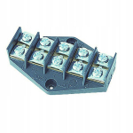 Juodas 10mm 5-kontaktų jungiamasis blokas Simet Zpt 5-10.0