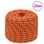 Valties virvė vidaXL, orandžinė, 12mm, 25m