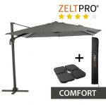 Lauko skėtis su padu ir užvalkalu Comfort, pilkas