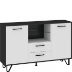 Komoda Boss - BOS-03 - 2D2S, juoda/balta blizgi