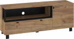 TV staliukas Meblocross Vegas, 60x150x42 cm, juoda/ruda