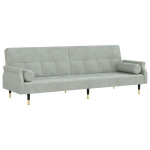 Sofa-lova su pagalvėlėmis vidaXL, pilka