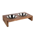 Stovas su dubenėliais Flamingo Kato Rectangle, sidabro/rudos spalvos