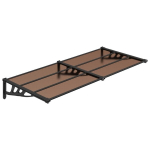 vidaXL Stogelis durims, juodos spalvos, 199x90cm, polikarbonatas