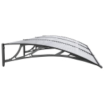 vidaXL Stogelis durims, juodos spalvos, 300x100cm, polikarbonatas