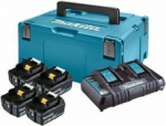 Priedų rinkinys Makita Powerpack; 18V; 4x6,0 Ah + DC18RD