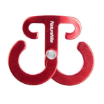 T formos kablys Naturehike, raudonas, 4 vnt.