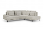 De&scaron;ininė kampinė sofa Bogart Nicole, pilka