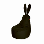 Vaiki&scaron;ka sėdmai&scaron;io kėdė Qubo Mommy Rabbit Copers POP FIT i&scaron; juodos dirbtinės odos