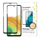 Grūdintas stiklas Samsung Galaxy A34 5G su juodu rėmeliu
