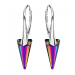 Sidabriniai auskarai su Swarovski kristalais DiamondSky Spike II (Vitrail Medium) DS02A546
