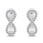 Sidabriniai auskarai su cirkoniu moterims Brilio Silver Infinity EA658W sBS2675