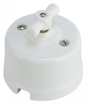 Dvigubas rėmas switch one gang 1p ceramic white 70300
