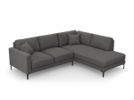 De&scaron;ininė kampinė sofa Venus, 5 sėdimos vietos, tamsiai pilka