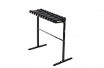 Sulankstomas suoliukas GardenLine 68 cm metalinis prakti&scaron;kas juodas