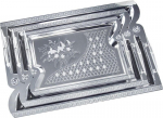 KingHoff KH-4743 plieninių padėklų rinkinys, 3 vnt.