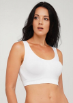 Moteri&scaron;kas besiūlis topas su plačiomis petne&scaron;ėlėmis TANK TOP Giulia, spalva white
