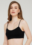 Besiūlė palaidinė su plonomis petne&scaron;ėlėmis CAMI TOP Giulia, spalva black