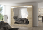 Spinta ADRK Furniture su LED ap&scaron;vietimu Sharon 250, smėlio