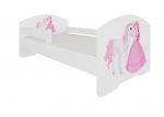 Vaiki&scaron;ka lova ADRK Furniture Pepe Princess and horse, 70x140 cm, įvairių spalvų
