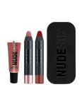 NUDESTIX Red Hot Lips Mini rinkinys Royal &ndash; kreminių lūpų dažų duetas (Nude 04 ir Posh)