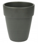 Keraminis orchidėjos korpusas antracito spalvos 13 cm, 13 cm