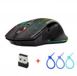 RGB žaidimų pelė, belaidė, 7 spalvos + užtrauktukai laidams 3vnt.