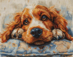 Siuvinėjimo kryžiumi rinkinys "Kokerspanielis" 32x25cm SBU5058 Luca-S