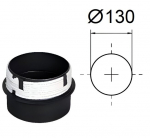 Adapteris keraminiam kaminui Prodmax, 2 mm. D-130 mm, juodas metalas