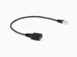 ``` Profesionalus 0,25 m garso kabelis, RJ-9 ir 2 x 3,5 mm jungtys, Juoda spalva ```