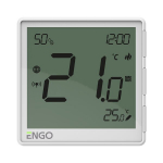 Engo EONE Zigbee laidinis termostatas baltas, Balta
