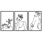 Opviq sieninė dekoracija Flower Face Woman, 1 vnt.