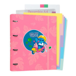 A4 segtuvas - Disney - Stitch - 4 žiedai - Elastingas - 100 A4 lapų