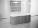 Vonia Besco Victoria, 160 x 75 cm, be apdailos, su sifonu su persipylimu slim juodu