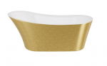 Vonia Besco Calima Glam Gold, 170 x 74 cm, su chrome sifonu su persipylimu