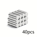 20/40 vnt., Maži Neodimio Magnetai, Stiprūs Apvalūs Magnetai, 40 vnt