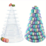 1 vnt. bok&scaron;tinis stovas, 10 pakopų macarons vitrina, desertų laikiklis lėk&scaron;tė vestuvėms, gimtadienio vakarėliui, vakarėlio dekoracijai