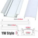 Aliuminiai kanalai LED juostelėms, 10 vnt.-30 cm (YW stiliaus)
