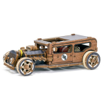 3D medinis galvosūkis, Automobilis, Hot Rod Ribotas Leidimas, 142 dalių, woodencity, LE-001
