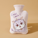 Vandens &scaron;ildymo pūslė su nuimamu ir plaunamu audiniu,  039 Lucky Little Purple Dragon-Pink