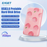 USB laikmena Ne&scaron;iojamas 500GB USB 3.0 kietasis diskas, Persikų rožinė