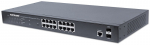 Intellinet 561341 L2+ valdomas Gigabit Ethernet jungiklis su PoE, 16 prievadų, stovo montavimas, AC maitinimas, juodas