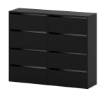 Batų spintelė Tall Black 120 CM 8 lentynų stovas be sėdynės palėpėje